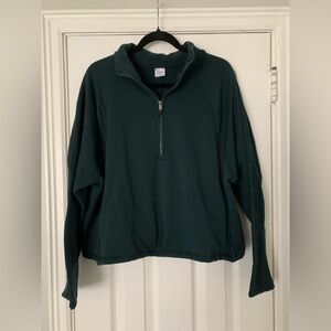Women’s Athleta Teal cropped quarter zip